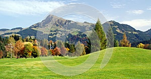 Grassland and green mountains at Kitzbuhel - Austr