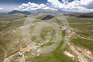 Grassland in mountains