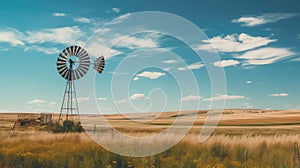 grasslands prairies landscape windmill