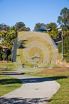 A grassy easement for a buried water pipeline photo