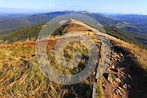 Piste da montagne autunno stagione Sud uscita polonia 