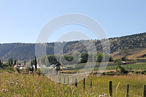 Grassy ranchlands Cariboo landscape