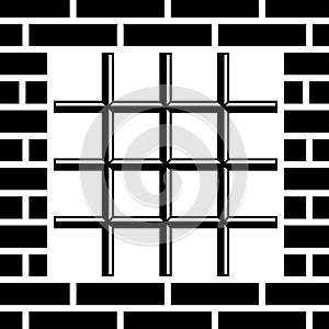 Grate prison window black symbol