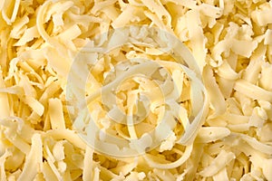 Grated cheese close up