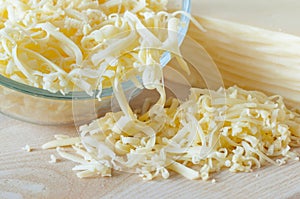 Grated cheese photo