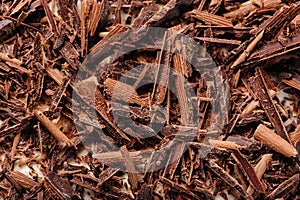 Grated chocolate closeup