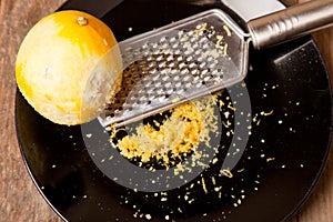 Grated lemon zest