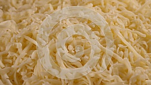 Grated yellow cheese