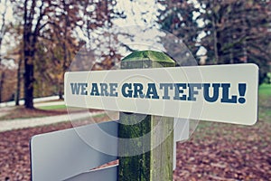 We Are Grateful