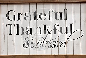 Grateful thankful and blessed photo