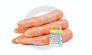 Grater and carrots