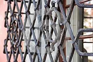 Grates in front of their window serve their protection /