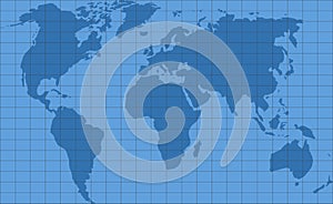 Graticules world map
