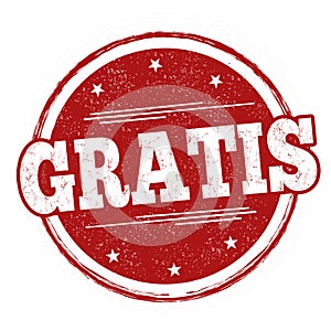 Gratis sign or stamp