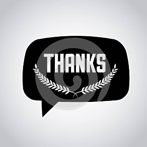 Gratitude message label icon