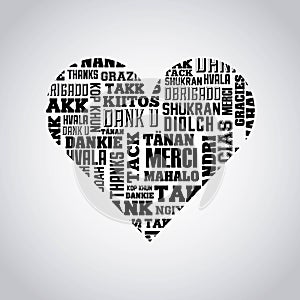 Gratitude message label icon