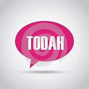 Gratitude message label icon