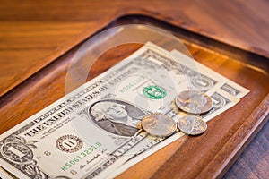 Gratuity money tips, fee charge.