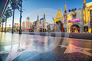 Grauman`s Chinese Theater at Hollywood Boulevard district in Los Angeles, California, USA