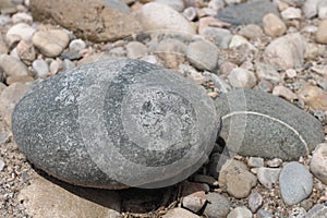 Grauwacke stone in the sand