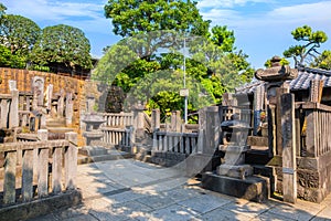 The grave of 47 ronin at Sengakuji Temple in Tokyo, Japan