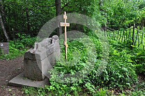 The grave of Borisov-Musatov in Tarusa, Russia