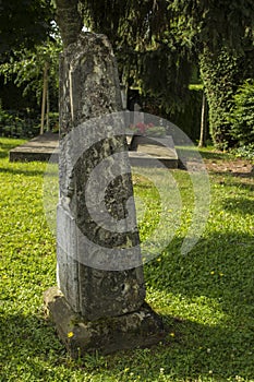 A grave in a cemetery in Croatia.