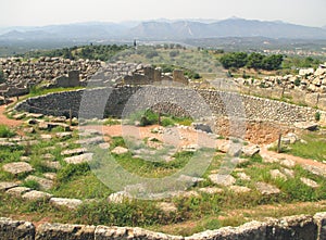 The grave circle of Mycenae, Archaeological site in Peloponnese peninsula