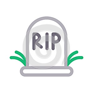 Grave  color line  icon