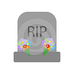 Grave flat icon. Vector illustration. EPS 10.