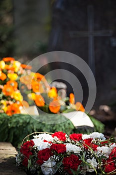 Grave with flowers