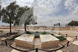 The grave of the founder David Ben-Gurion