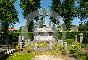 Grave of Guido Gezelle on the Central Cemetery Bruges-Assebroek