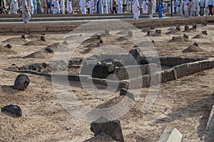 Grave of Ibrahim - Son of Prophet Muhammad - at Jannat al-Baqi. Garden of Heaven. Medina - Saudi Arabia