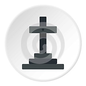 Grave icon circle