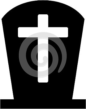 Grave icon with cross