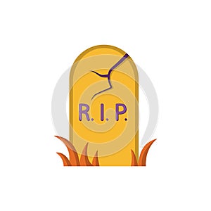 Grave icon flat design vector.