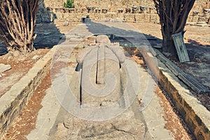 Grave of king of France St. Louis lX in Tunis, Carthage. When the French left Tunisia, the remains of the king were taken to Saint