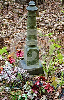 Grave Marker in an Old Forgotten Cemetery