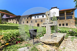 Grave in an old church