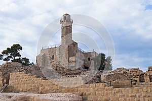 Grave of Samuel - The Prophet located in An-Nabi Samwil also al-Nabi Samuil - Palestinian village in Jerusalem Governorate in Isra