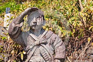 The grave site of Byakkutai in Aizuwakamatsu, Japan