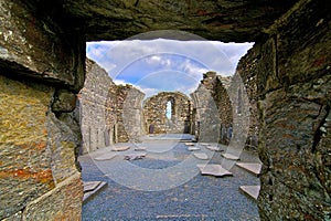 Grave site doorway in Glendalough