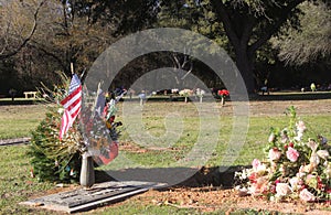 Grave site at Memorial Park Cemetery in Tyler, TX