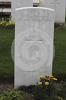 Grave of Six Unknown WWI Soldiers, Ypres Salient photo