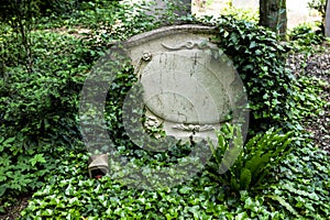 Grave stone at cemetery