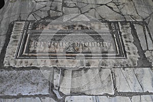 Grave stone in Hagia Sofia in Istanbul