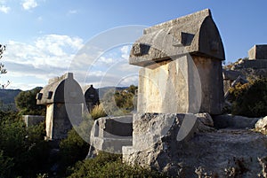 Grave stones in Kekova photo