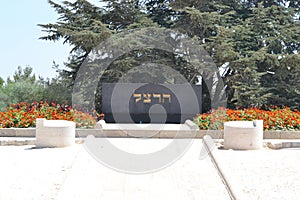 Grave of Theodor Herzl, the founder of the Zionist movement, Mount Herzl, Jerusalem, Israel