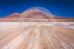 Gravel Altiplano Road in Bolivia